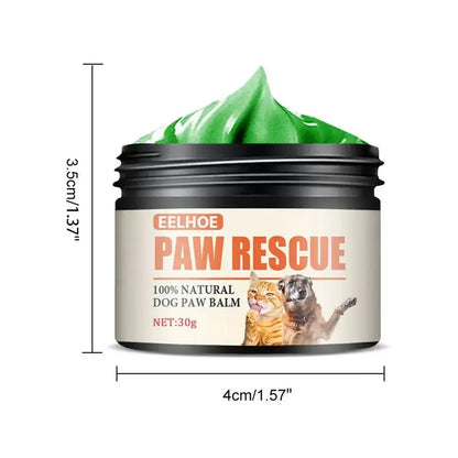 EELHOE Dog Paw Balm 30g in a jar, featuring a natural green formula for moisturizing and protecting pet paws.